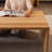 Burlywood Solid Wood Rectangular Coffee Table