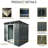 Spacious 6 X 5Ft Outdoor Metal Storage Unit With Transparent Plate & Protection - For Garden 6Ft Shed Lockable Doors - Material Tools-124311313-124311306
