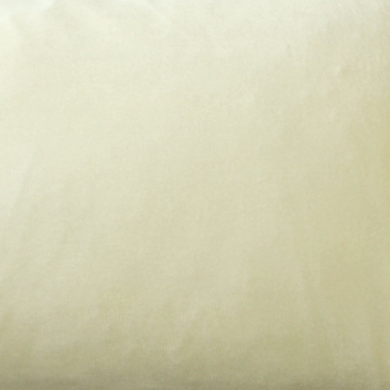 Velvet Throw Pillow, Ivory, 19" x 19"