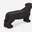 Banc d'extérieur MGO DOG Bench, noir mat + noir, aucun assemblage requis