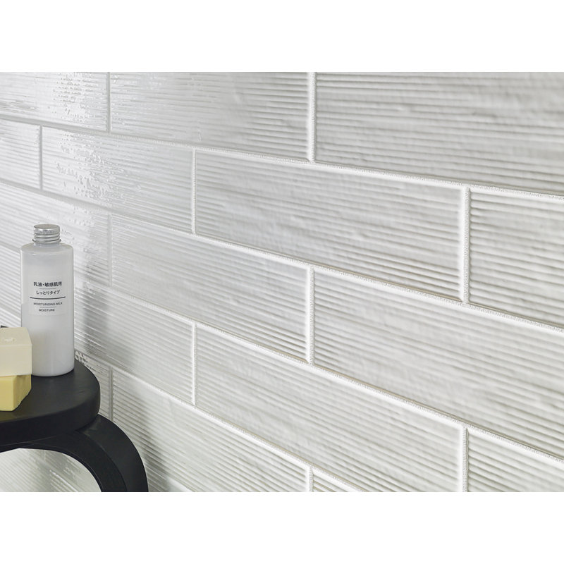 Forma 3-in. x 12-in. Textured Subway Glossy Porcelain Wall Tile, Haze