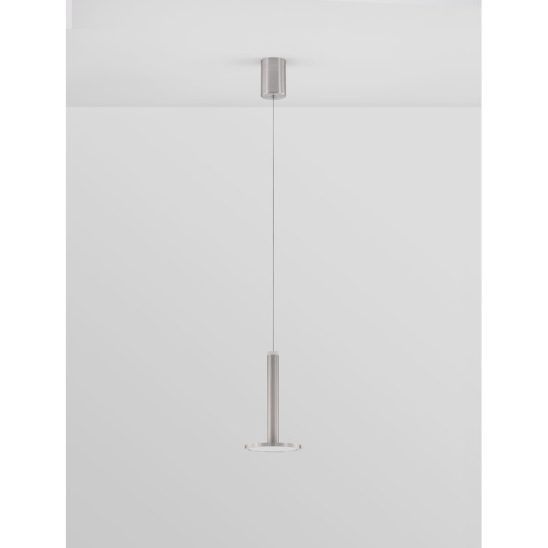 1 - Light Nickel LED Cylinder Pendant