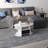 Modern Wood Storage Tea Table Coffee Table with Shelves & Bin Drawer for Small Space Living Room-145843609