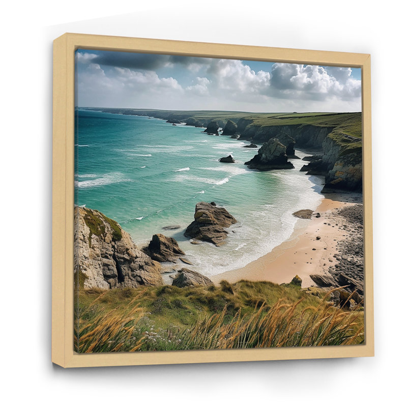 Coastal Horizons IV, Natural Floater Framed, 16" H x 16" W x 1" D