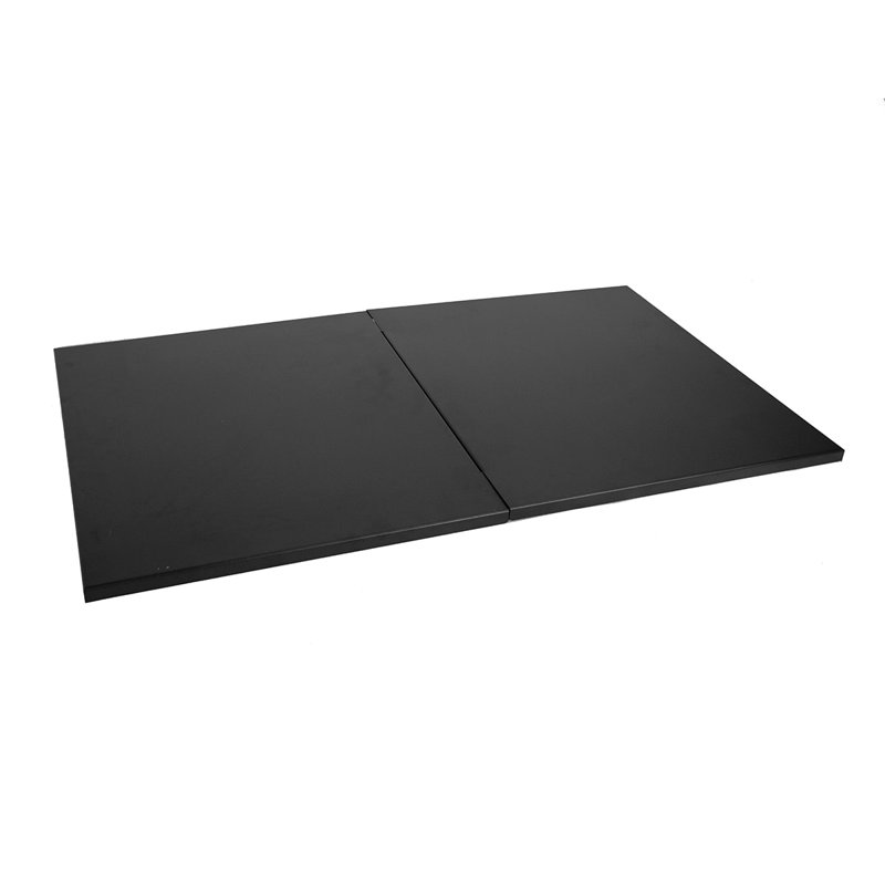 Black Steel Rectangle Fire Pit Lid with Drainage Design
