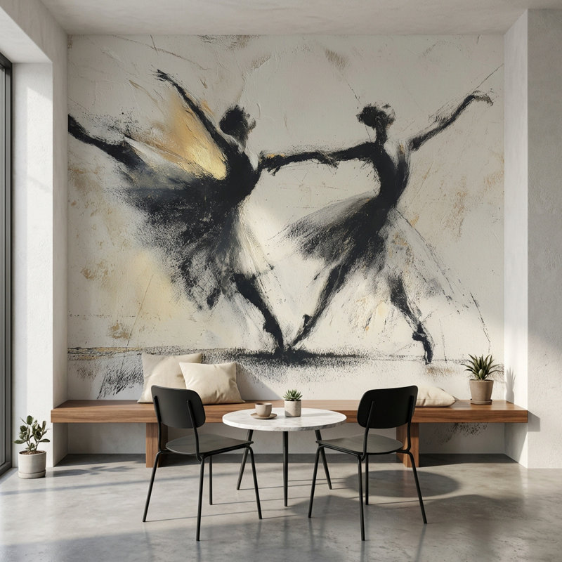 Papier peint abstrait blanc sur fond blanc, Non tissé, 120 po x 96 po