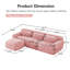 Canapé modulaire rembourré en L 114,7 po avec repose-pieds mobile 114,7 po - Aucun assemblage requis-2040781060-2040781056-2044226495