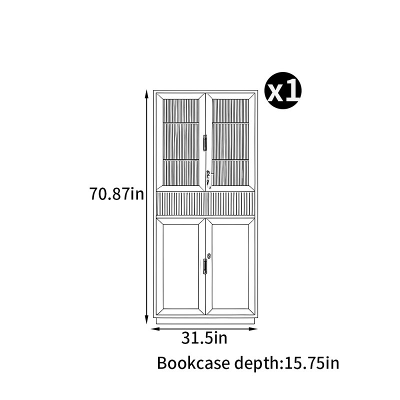Bibliothèque sur pied de style moderne