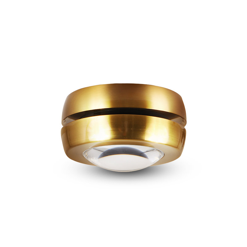 Orbit Integrated LED ETL Certified Adjustable Wall + Ceiling Mount, Brass