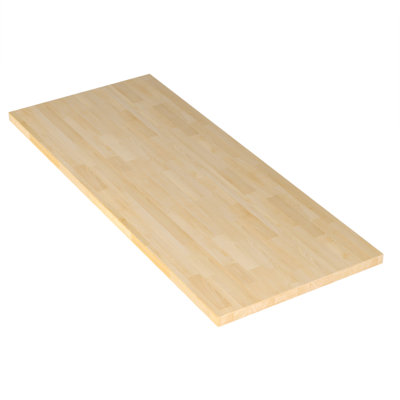 Solid Birch Wood Butcher Block Countertop, Unfinished DIY Size Long Wooden Board for Kitchen Island Table Top Washer Dryer Workbench, 3ft, 4ft, 5ft, 6ft, 8ft