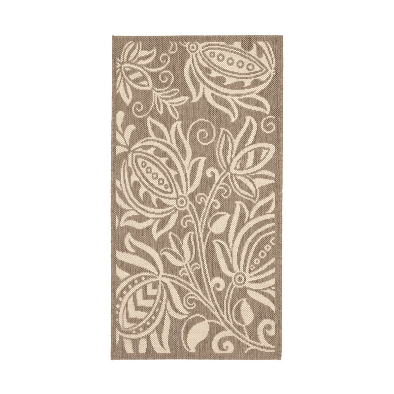 Carolan Performance Floral Indoor/Outdoor Area Rug, Square 7'1