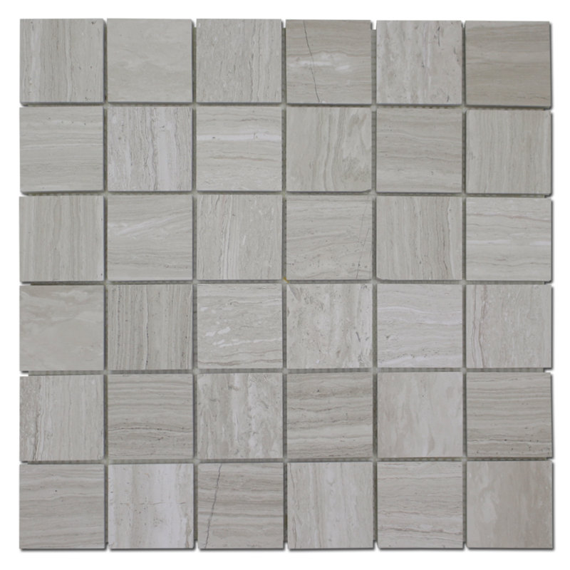 2x2 MOSAIC HONED, Wooden White