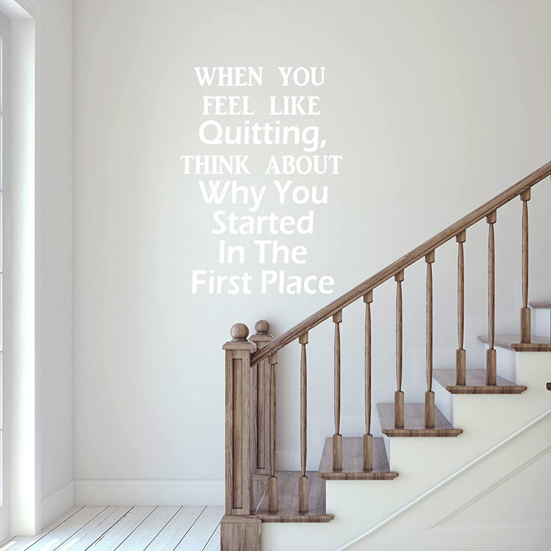 Adhésif décoratif «When you Feel Like», H 15 po x l 11 po, Blanc
