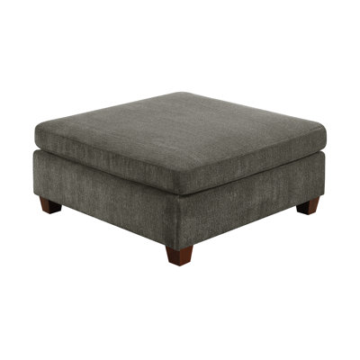 Square chenille ottoman