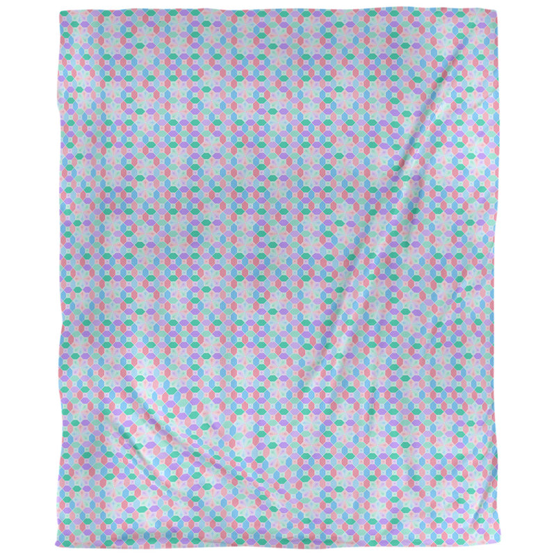 Housse de couette Katelyn Elizabeth, Polyester brossé, Housse de couette simple TG, Gris / Bleu / Vert