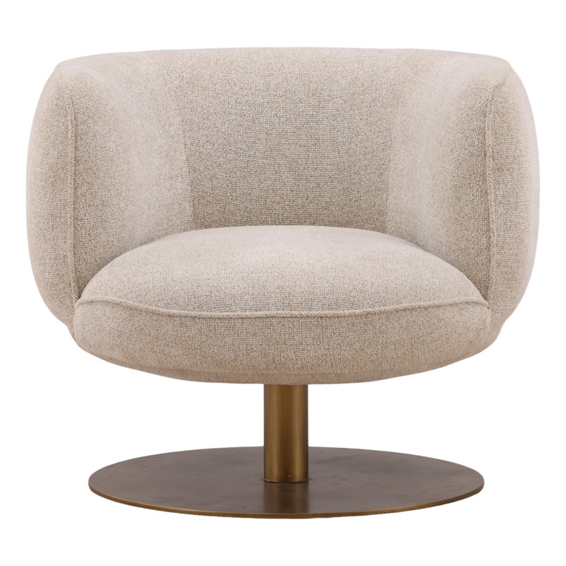 Aisha Swivel Chair Mustard, Oatmeal