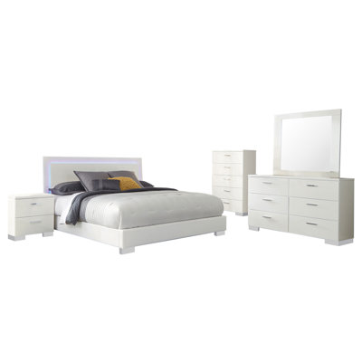 Ensemble de chambre avec très grand lit 5 pièces Dulcey