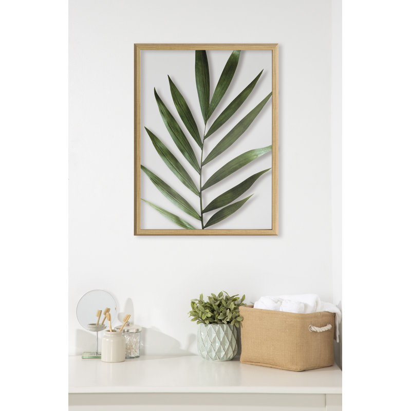 Art mural en verre Botanical 5F par Amy Peterson, Naturel, 18 po x 24 po