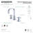 Kingston Brass Concord Two-Handle 3-Hole Deck Mount Widespread Bathroom Faucet with Retail Pop-Up Drain