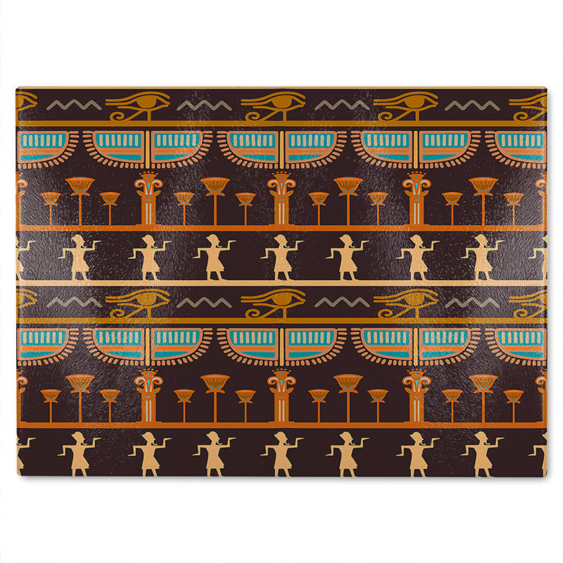 Hieroglyphs Glass Chopping Board