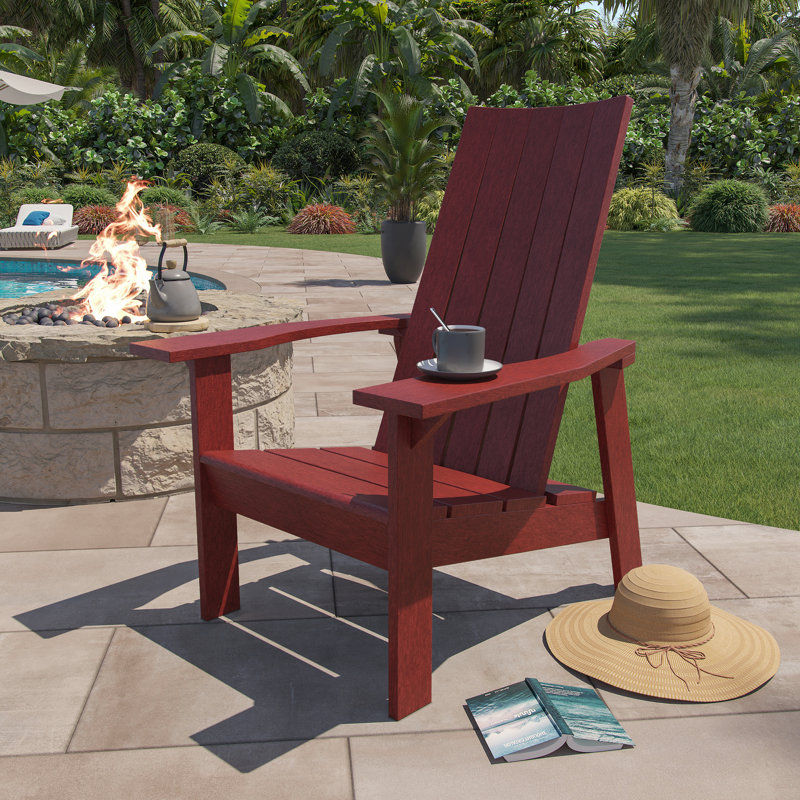Raines Outdoor Adirondack Chair, Red Rock