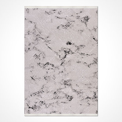 Modern Beige Machine Washable Non-Slip Area Rug
