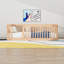 Lit simple en bois avec garde-corps rustique-900749424