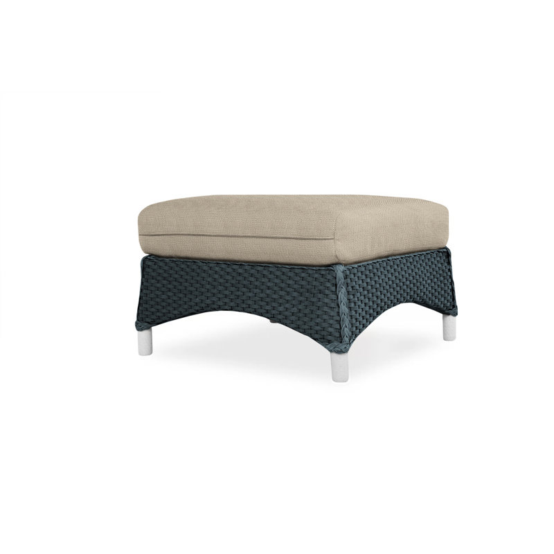Mandalay Outdoor Ottoman, Decorline Natural, Mink