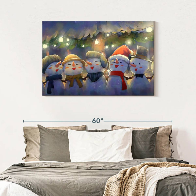 Bonhommes de neige de Noël, H 30 po x l 45 po