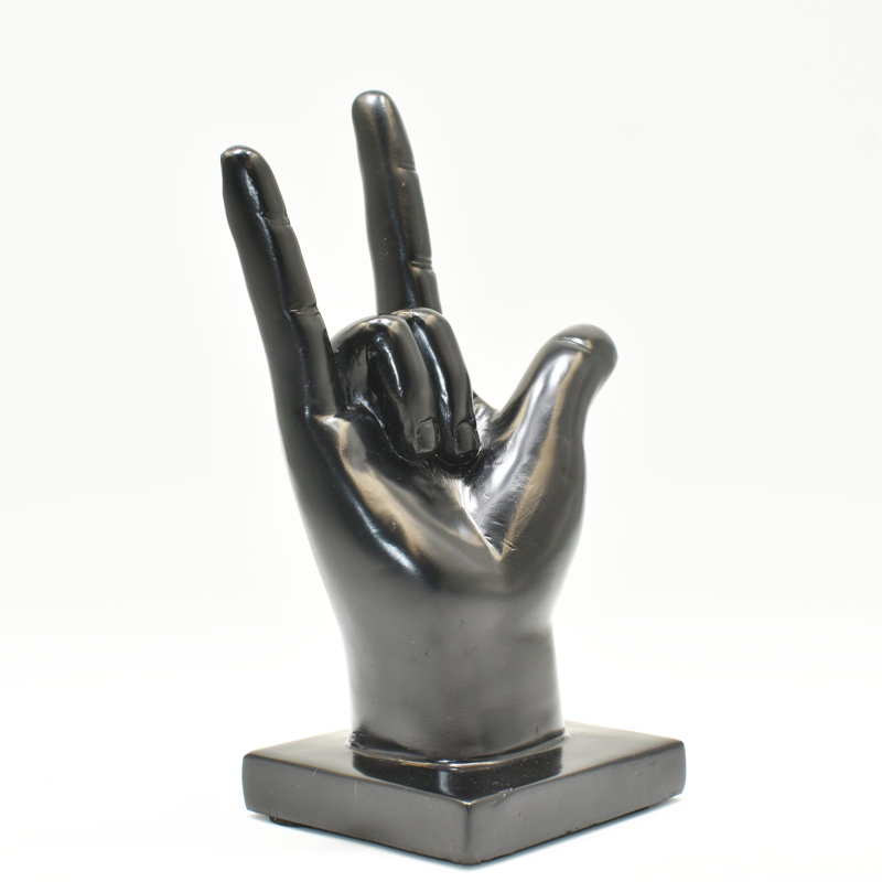 Sculpture Adam & Friends Home I Love You | 1 pièce, Noir