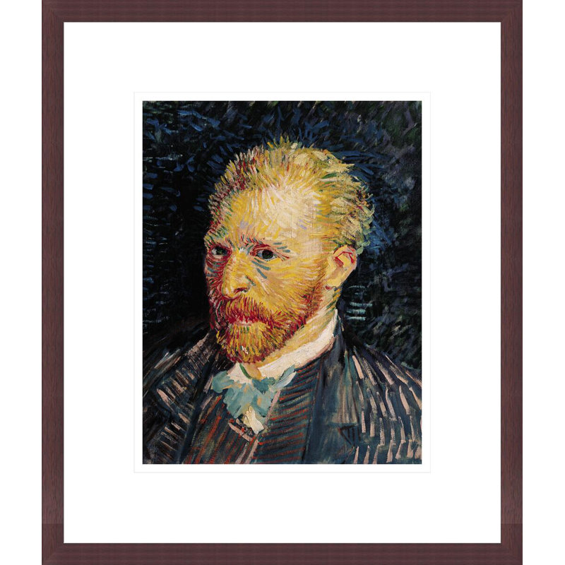 Autoportrait par Vincent van Gogh, impression giclée sur cadre, H 16,16 po x l 13,75 po