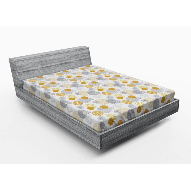 Microfiber Floral Fitted Sheet, Queen Fitted Sheet
