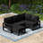 Patio 5-Piece Deep Seating Set With Ottoman With Frame-850711544-850711547