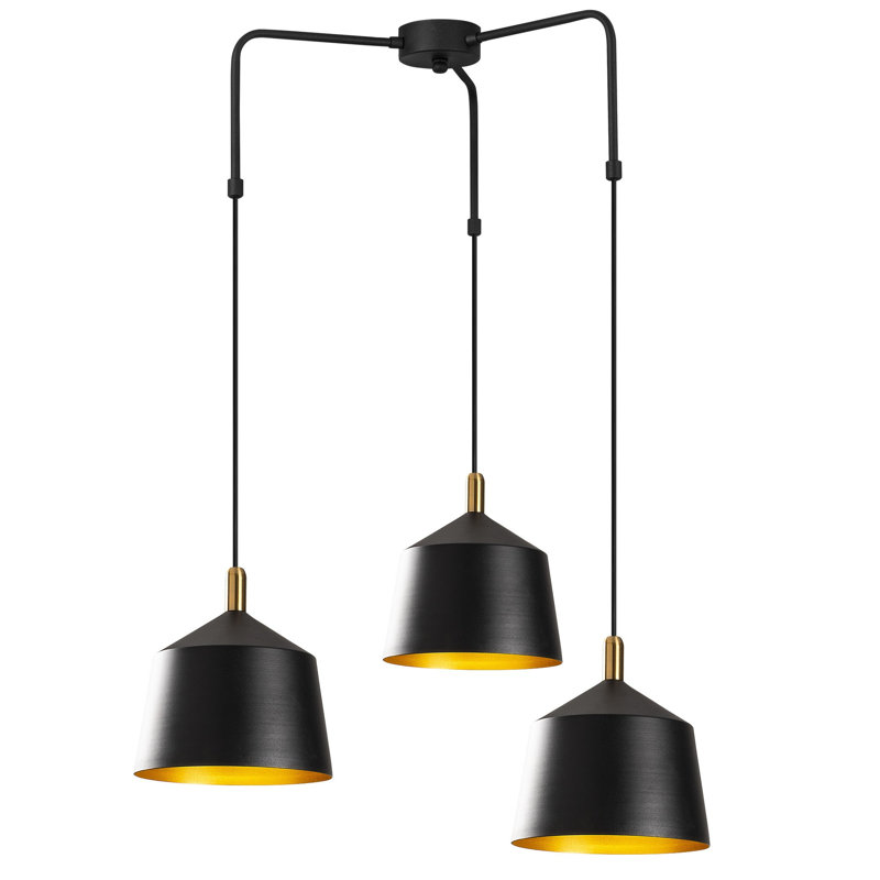Luminaire suspendu en forme de cloche à 3 lumières Gracia