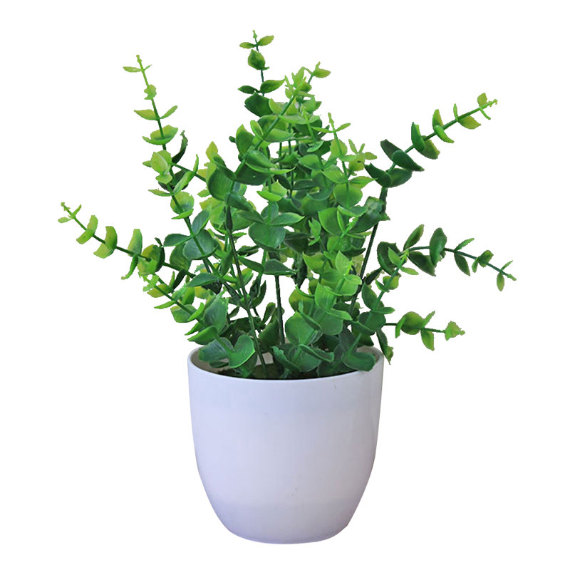 Plante à feuillage artificiel en pot, H 13,82 po x l 9,43 po x P 4,51 po