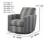 Fauteuil pivotant en polyester Ballina-2058361915