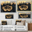 Forêt, rivière, onyx noir cristal IV - forêt, art mural sur toile-1793846592-1793846597-1793846604