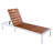 Outdoor Chaise Lounges Pool Lounge Chairs Outdoor Daybed Recliner with Adjustable Backrest for Patio, Poolside or Beach, White+Brown-1464231534
