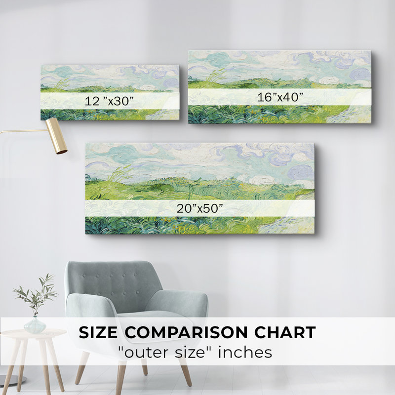 Série paysage - DCCCL XXIV - Toile tendue avec châssis - Prêt à être accroché, H 12 po x l 30 po