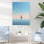" Blue Maritime Sailboard Horizon I " Print