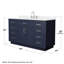 Meuble-lavabo de 60 po avec plateau en quartz Beckett TK-99459590-99459591-125003198