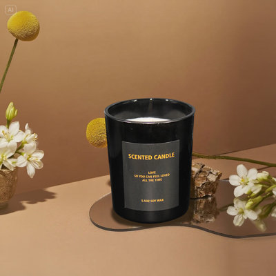 Bougie parfumée Osmanthus bougie parfumée à la cire de soja de qualité supérieure pour la maison, cadeaux de relaxation