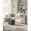 40cm Wide Tufted Rectangle Solid Colour Standard Ottoman with Storage-2014456667