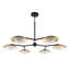 Modern 6-Light Gold/Bronze Chandelier