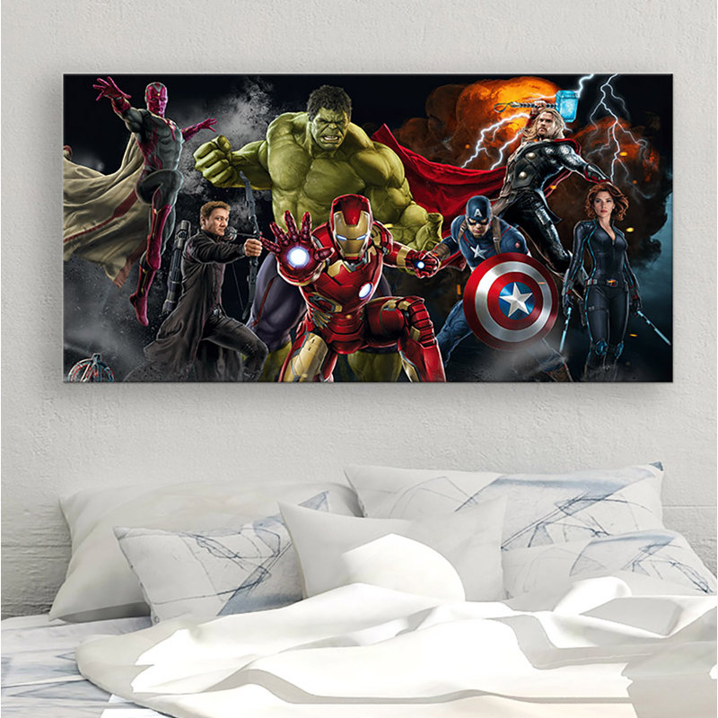 Avengers - Wrapped Canvas Print, 33cm H x 53cm W x 2cm D