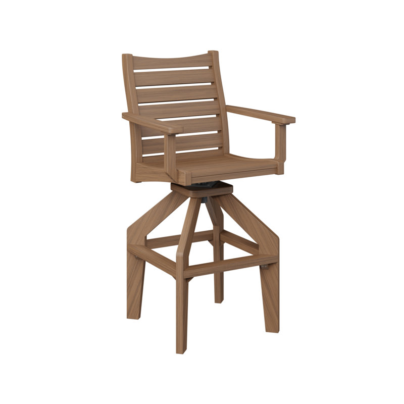 Bristol Outdoor Bar Stool, Antique Mahogany, 30.5"