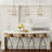 3 - Light Clear Glass Geometric Octagonal Pendant Light