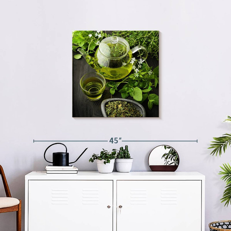 Arney Leafy Green Tea, 24" H x 24" W