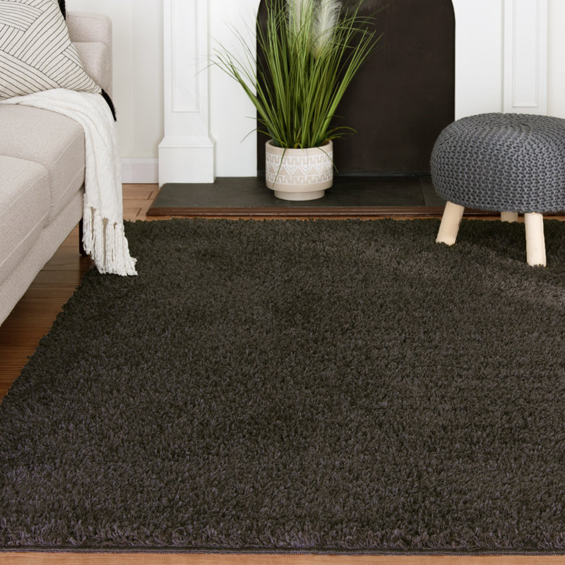 Tapis noir touffeté Youssouf, Rectangulaire 10 pi x 15 pi