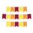 Bourgogne / jaune / orange